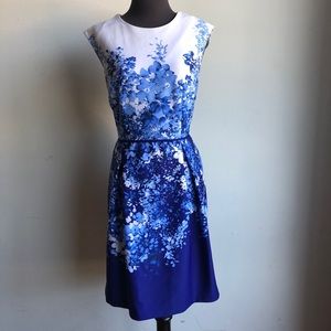 Sandra Darren sz 10 floral sheath dress